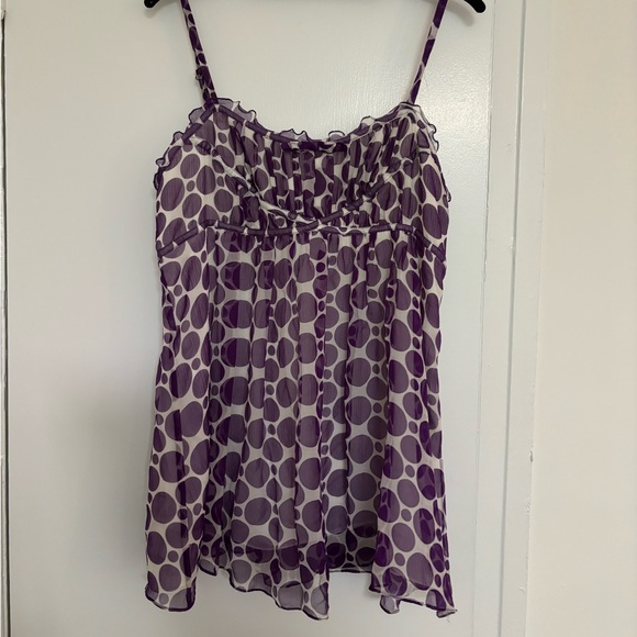INC International Concepts Tops - silk polka dot tank top